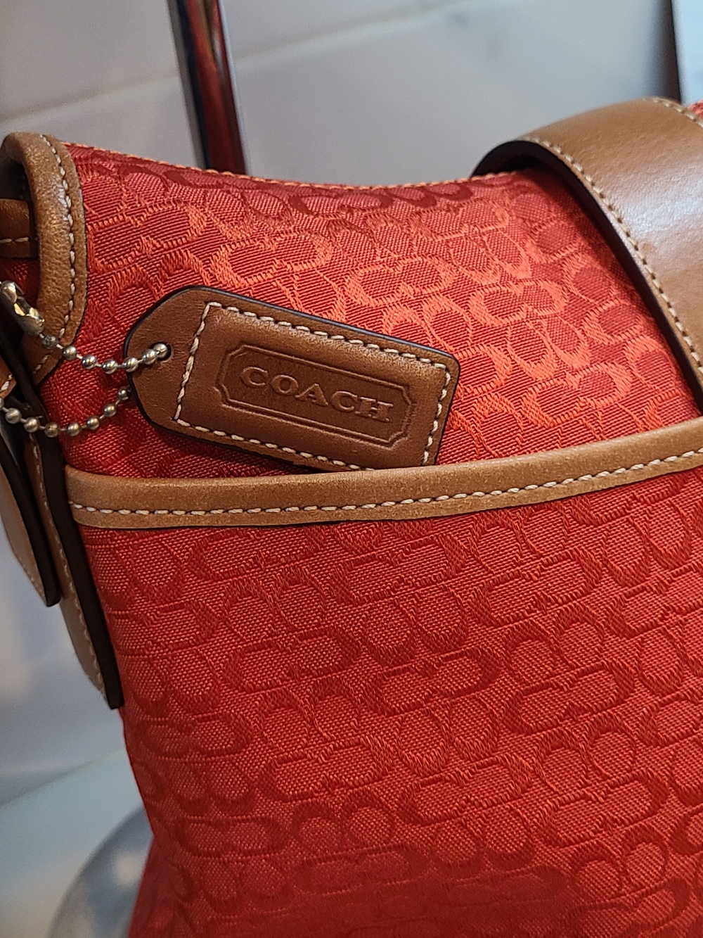 Coach Vintage Soho Red Brown Mini Cs 2003 Y2K Vintage F3K-6376 EUC - Picture 4 of 15